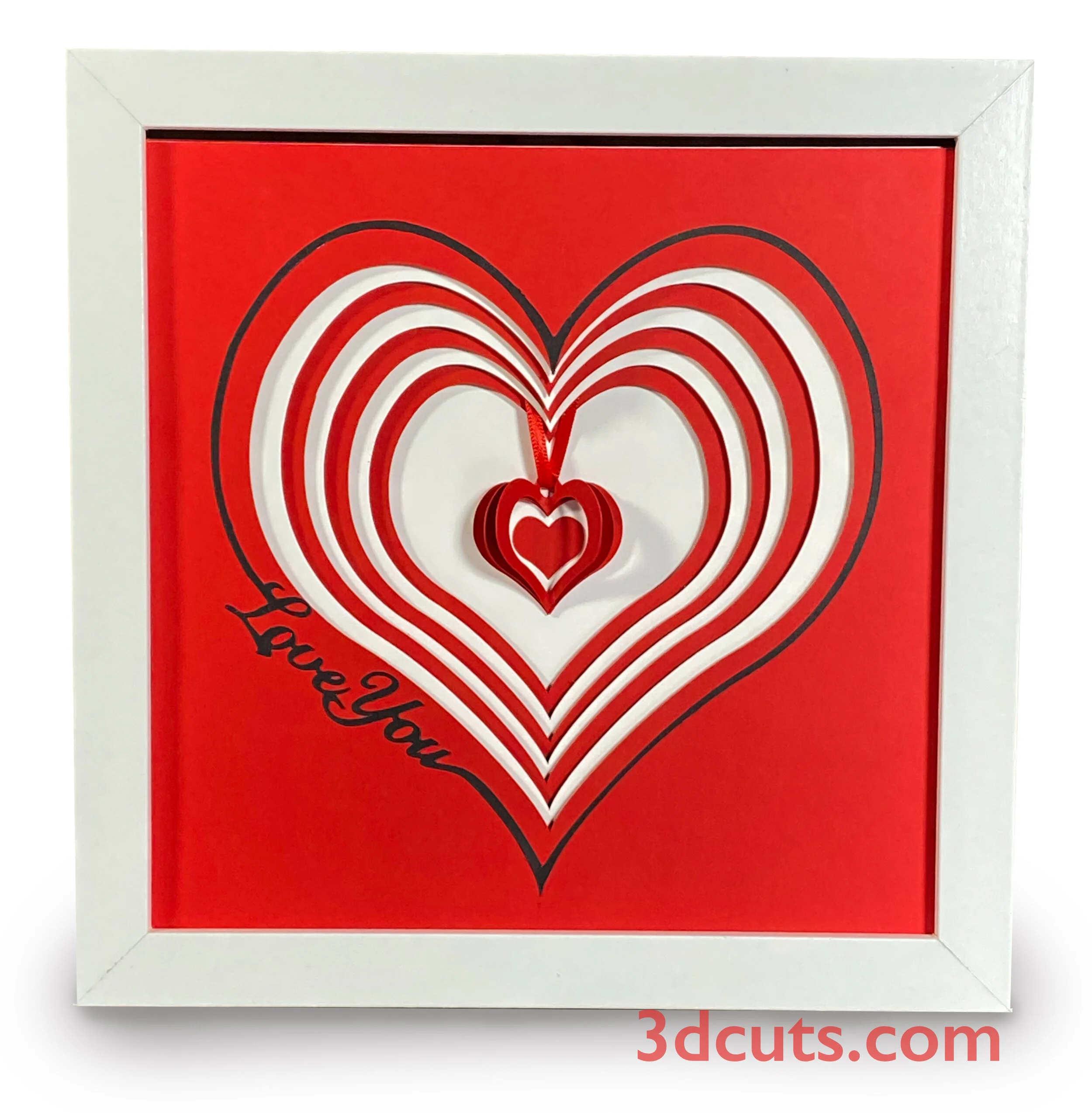 Love You Stacked Hearts Tutorial — 3DCuts.com